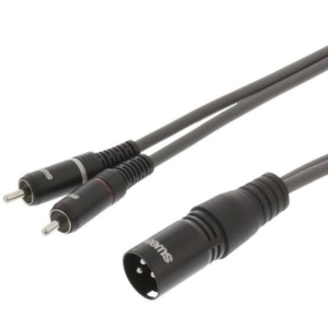 Cabo de áudio NEDIS XLR macho de 3 pinos | 2x RCA Macho 3m