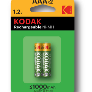 Kodak rechargeable Ni-MH AAA battery 1000mAh (2 pack)