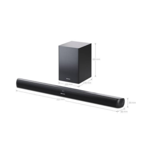 Soundbar 2.1 SHARP Ultra Slim Subwoofer s/fios Plano Bluetooth
