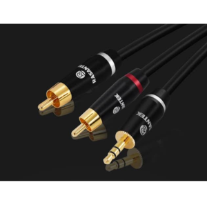 Cabo de áudio desbalanceado XLR macho 3 pinos RCA macho 3m