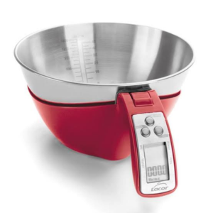 Balança de cozinha analógica|Aço inoxidável| Máx. 5kg| Verm