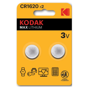 Kodak ULTRA lithium CR1620 battery (2 pack)