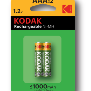Kodak rechargeable Ni-MH AAA battery 1000mAh (2 pack)