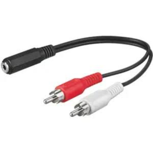 Cabo Nedis 2x Rca Macho - Fêmea Jack 0.2m