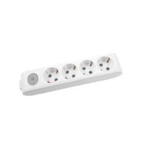 Extensão  4 tomadas 230 V 50/60 Hz cabo Branco