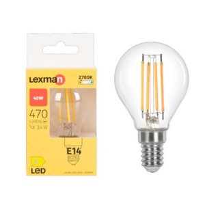Lâmpada Nedis E27 G45 4,9W 470lm 2700K quente 1 un