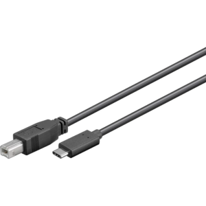Cabo USB 2.0 Type-C Male - B Male 1.0 m Preto