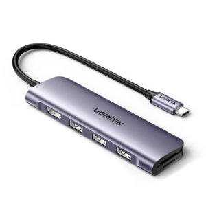 Hub USB Tipo-C de 6 em 1