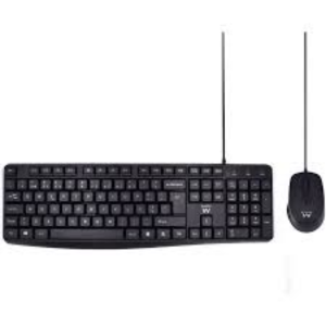 Teclado e Rato com fio, teclas silenciosas
