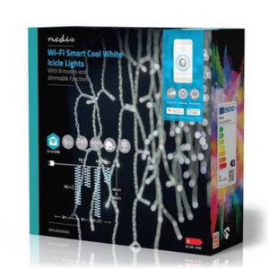 Grinalda Luz(48Gotas) Nedis Wi-Fi Branco Frio 240 Leds 5m