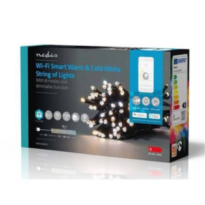 Luzes Decorativas Nedis WI-FI Quente/Frio 50 Leds 5m