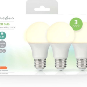 Lâmpada Nedis LED E27 A60 8,5W 470lm 2700K 1un