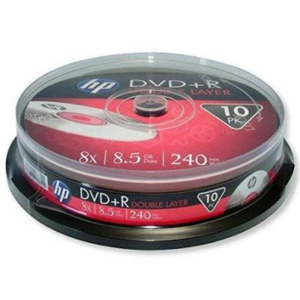 DVD+R DL 8X 10PK cake box HP 8.5GB