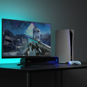 TV Smart 55'' LED 4K Google + Barra de Som Creative Stage Air V2 2.0