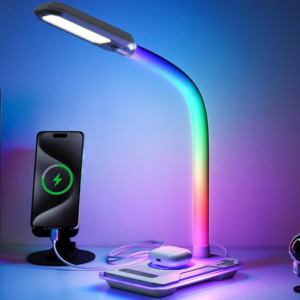 Lâmpada LED com carregador sem fio