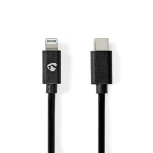 Cabo Lightning - USB 2.0 480Mbps Nedis 1Mts Preto