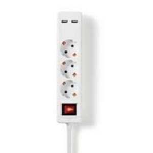 Extensão de 3 tomadas  com interruptor 1,50 m de | 3680 W |Bo