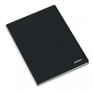 Caderno Agrafado A5 80 Folhas Liso Capa Preta
