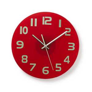 Relogio de Parede Nedis Diámetro 300 mm Vidro Vermelho