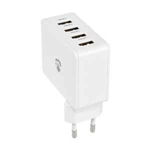 Carregador de Casa Nedis 2XUSB-C + 1XUSB Smart IC 65W Preto