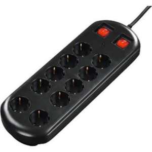 Extensão com 10 tomadas 230 V  50/60 Hz com protetor de pico