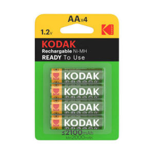 Kodak (R2U) rechargeable Ni-MH AA battery 2100mAh (4 pack)