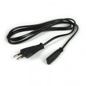 Cabo de Energia Nedis AC Plano Macho 2m Tipo 8 Preto