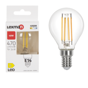 Lâmpada Filamento Nedis LEDE27 G45 7W 806lm 2700K Regulavel