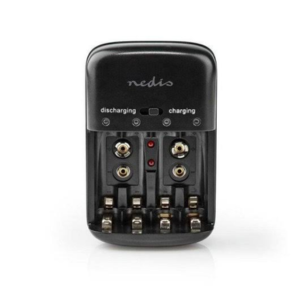 Carregador Pilhas Nedis Ni-MH/Ni-CD AA/AAA/9V Preto