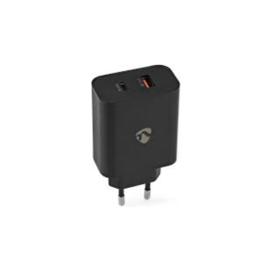 Carregador Auto Nedis 1X USB-A 1X USB-C  Smart IC 48W Preto
