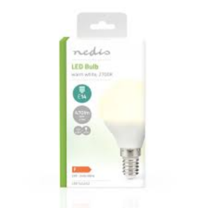 Lâmpada Nedis E14 G45 4,9W 470lm 2700K quente 1 un
