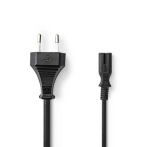 Cabo Alimentação Nedis Conector Europeu - C7 1.0m Preto