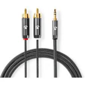 Cabo Nedis Adaptador Jack 3,5mm Fêmea - 2xrca Macho 0,20m